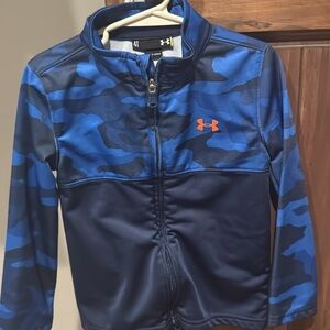 Under Armour Kids' Navy and Blue Camo Rashguard